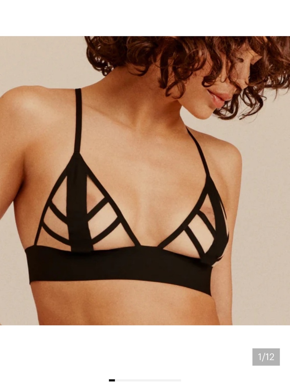 LIVY Dark Shadow Wireless Triangle Bra S